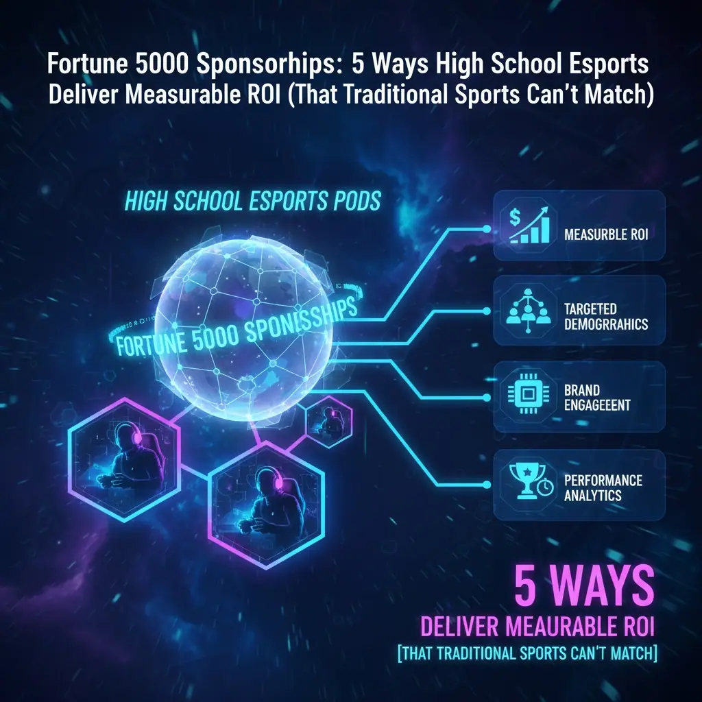 Fortune 5000 Sponsorships: 5 Ways High School Esports Pods Deliver Measurable ROI (That Traditional Sports Can't Match)