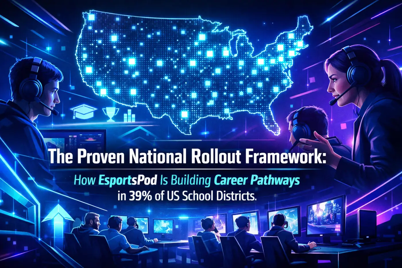 The Proven National Rollout Framework: How EsportsPod Is Building Career Pathways in 39{b8d383a92c9021aec309d392623f33cacacdf761347d6ffce8fdbd45dc71290b} of US School Districts